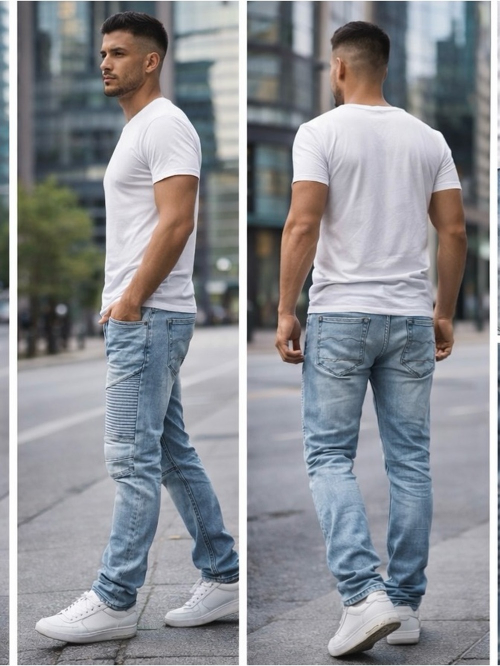 Divided Light Blue Slim Jeans for Men